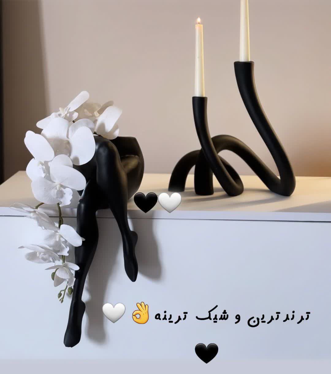 گلدان فانتزی و لوکس طرح پایین‌تنه مدل لبه شلف